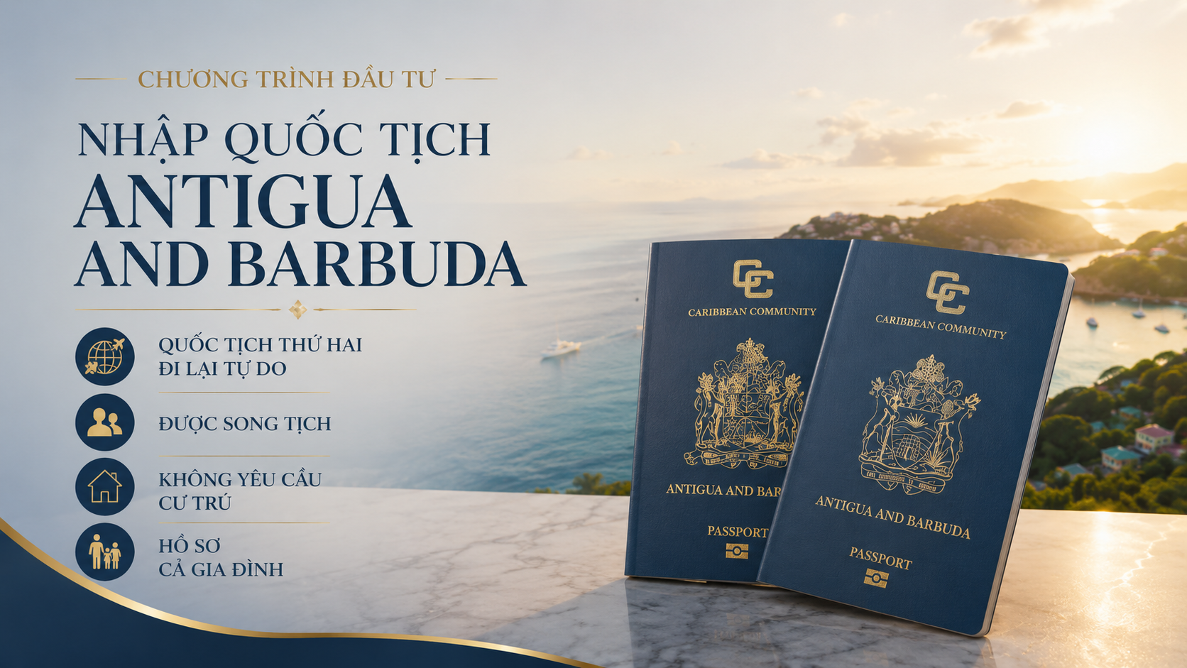 Đầu tư nhập quốc tịch Antigua and Barbuda - AT Express
