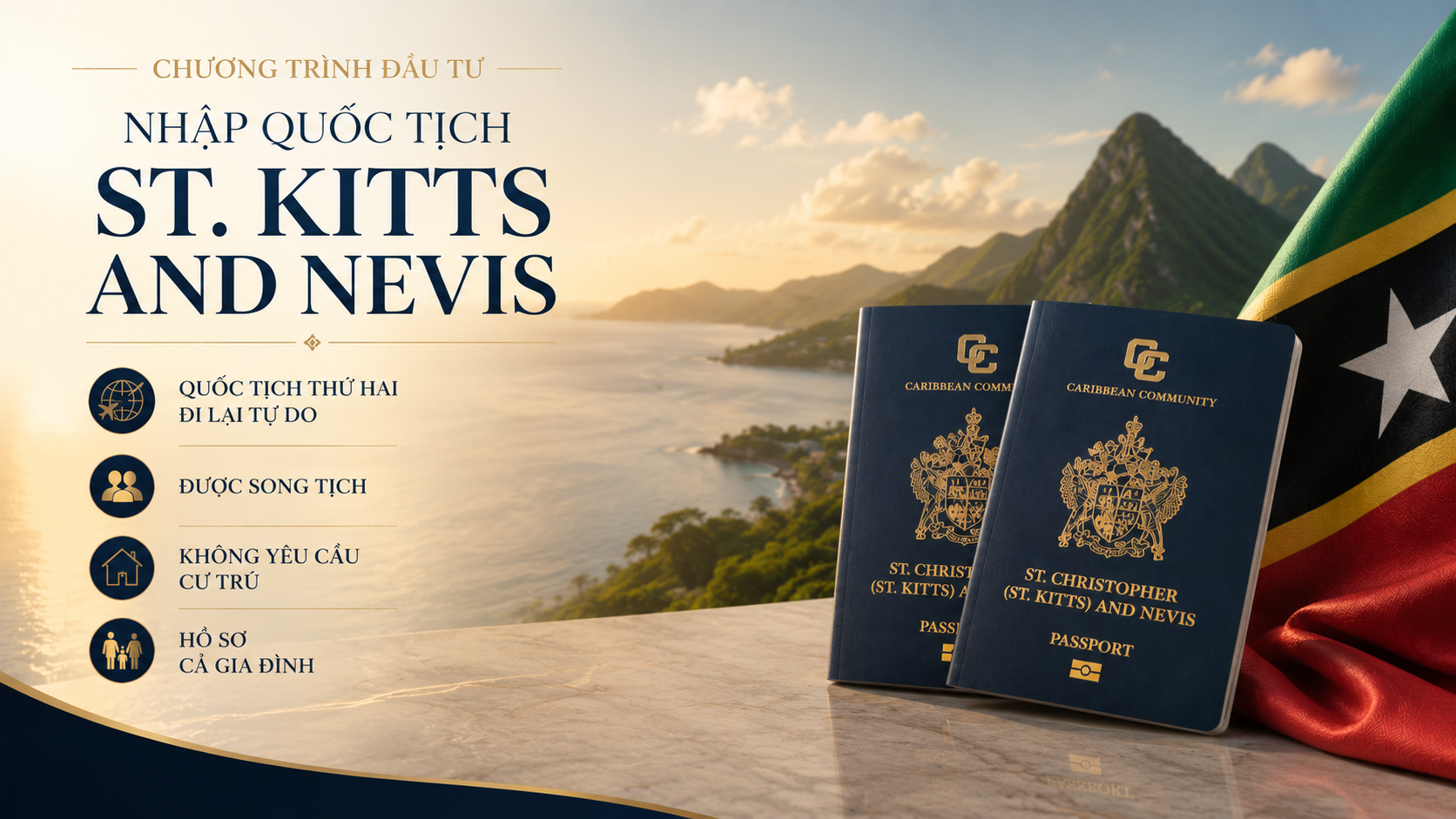 Đầu tư nhập quốc tịch St.Kitts and Nevis - AT Express